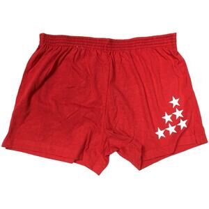 Dreamsicle Shorts Red White Star‎ Print Elastic Waist Juniors L 100% Cotton NEW